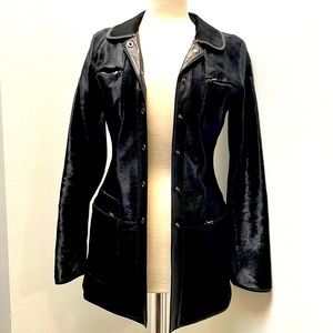 ELIE TAHARI Black Pony and Leather Jacket Women’s Small